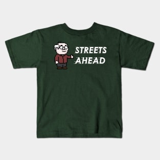 Streets Ahead with Pixel Pierce (White Text Version) Kids T-Shirt